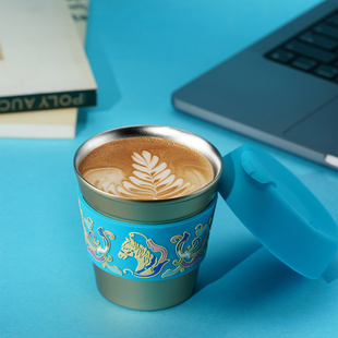 故宫角楼咖啡马到吉祥精品咖啡杯创意生肖保温不锈钢马年新年礼物