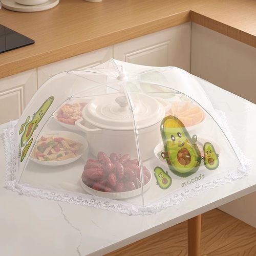 菜罩轻奢高级感可折叠饭桌盖菜罩家用剩饭剩菜防蚊虫网罩餐桌罩子