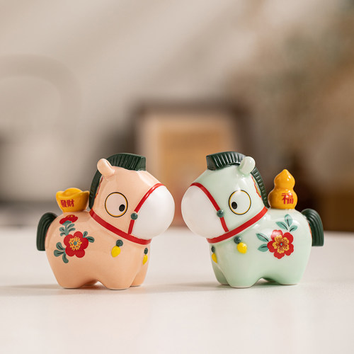马年吉祥物趣味可爱小茶宠