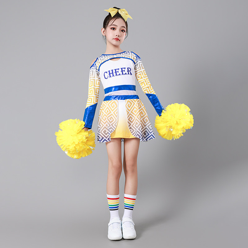 儿童啦啦操女团服中小学生女童拉拉队表演服舞蹈服竞技赛比赛服
