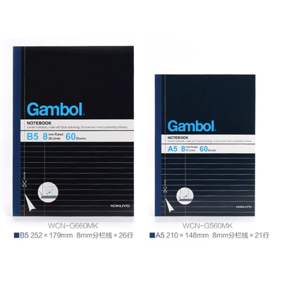 日本KOKUYO国誉分栏本Gambol易撕笔记本可撕纸分栏本B5/A5学生记事本60页