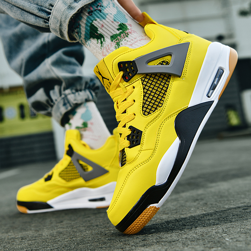 松希aj4男鞋官网电母黄学生实战训练鞋乔4篮球休闲运动鞋高帮板鞋