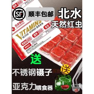 北水冰冻红虫鱼食丰年虾六角恐龙鹦鹉罗汉七彩金鱼热带鱼饲料鱼粮