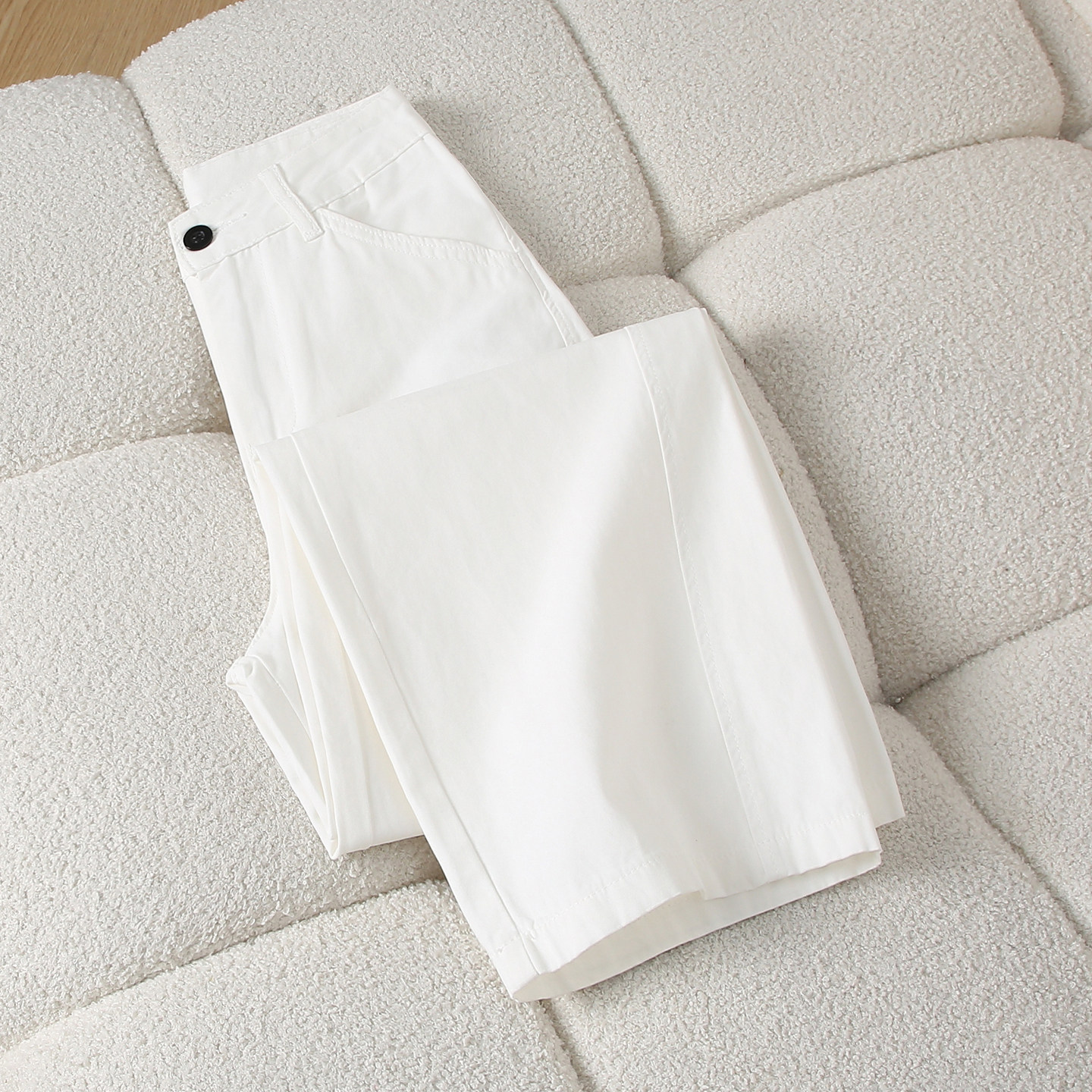 白色高腰阔腿牛仔裤女宽松显瘦休闲长裤春季新款辣妹垂感弯刀裤子,女装/女士精品,牛仔裤,淘宝优惠券,粉丝福利购,淘宝优惠卷