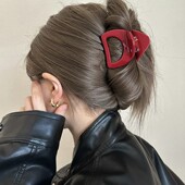 韩国ins风复古加厚醋酸抓夹女法式 高级感发夹后脑勺鲨鱼夹子头饰