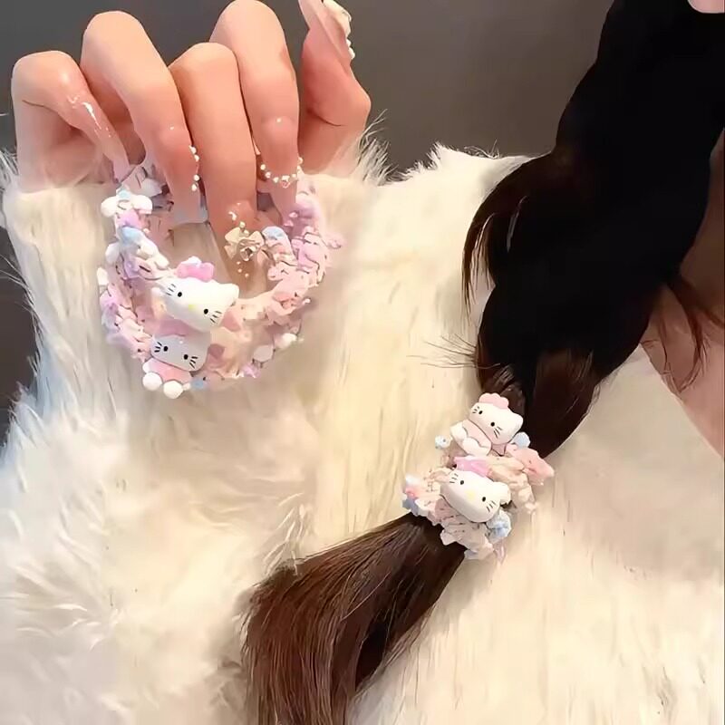 可爱卡通动漫发绳发圈2026新款少女扎头发甜美编织高弹力头绳发饰