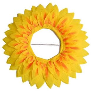 太阳花头套中小童露脸儿童节植物大战僵尸头饰可爱校运会小孩搞笑