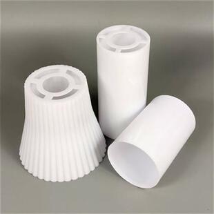 塑料灯罩轻薄款直筒型圆柱圆筒形吊灯台灯壁灯灯罩奶白色E27配件