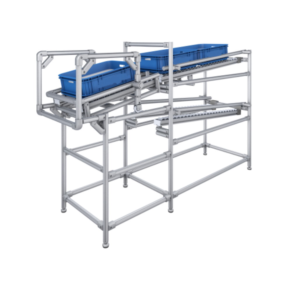 28mm铝合金精益管第三代线棒配件铝管型材圆管接头边接件工作台车