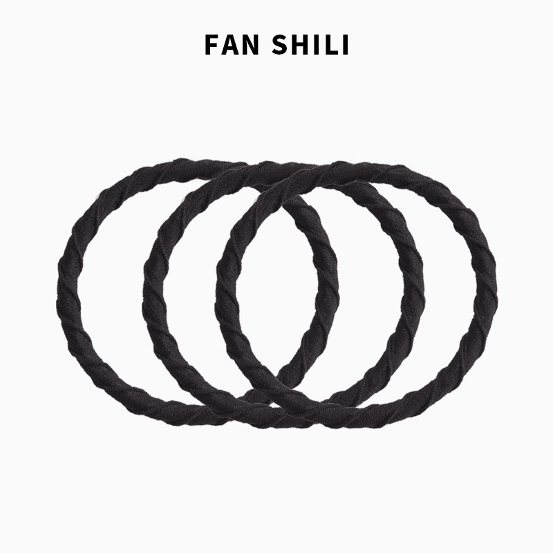 高弹力头绳黑色简约橡皮筋