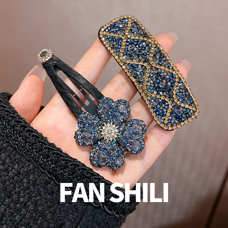 轻奢水钻超闪超百搭刘海夹