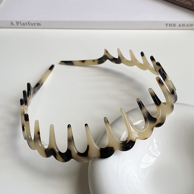 圆润长齿防滑舒适洗脸发箍头箍