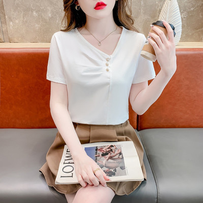 小众设计感修身洋气女士上衣服
