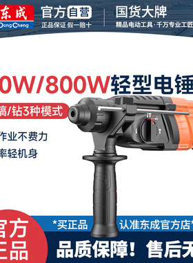东成轻型电锤220V电镐电钻多功能工业级冲击钻混凝土专用钻孔正品