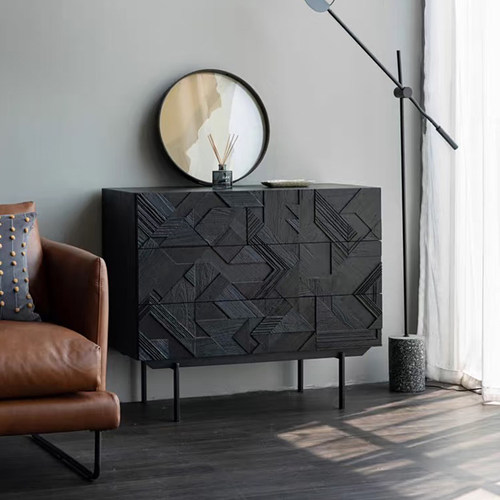 客厅收纳置物五斗柜实木轻奢复古