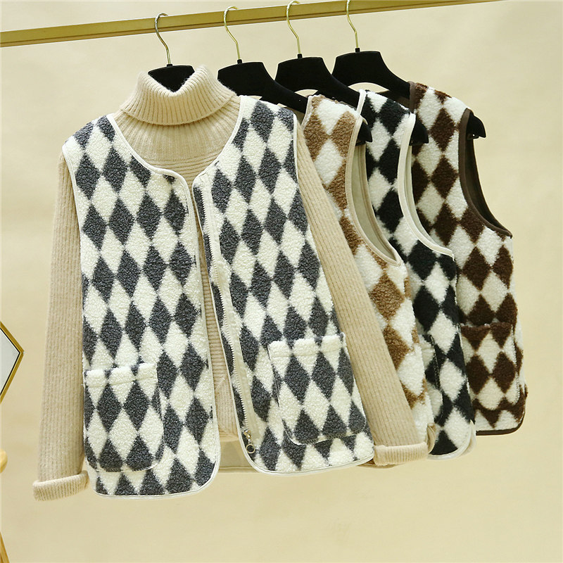 Vest lady 2022 new pattern Autumn and winter Explosive money Fur one Lamb Plush Versatile Vest vest waistcoat coatin the Women's clothing/Boutique , Maga  category - from Buy2taobao.com to provide professional Taobao agent buy service