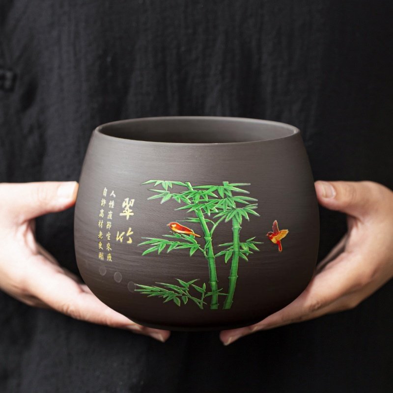 桌面垃圾桶轻奢高级感餐桌上垃圾盘陶瓷客厅茶几台面果皮收纳缸碗
