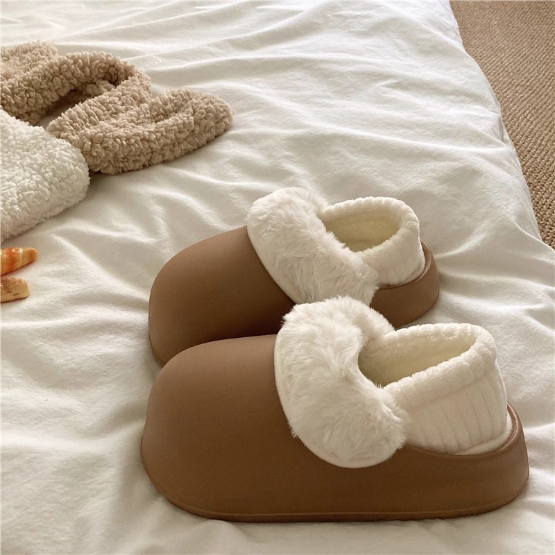 防水棉拖鞋女可拆卸2025新款厚底