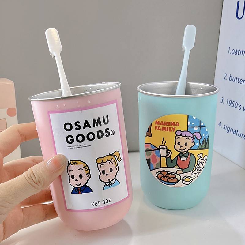 日系简约304不锈钢漱口杯刷牙杯