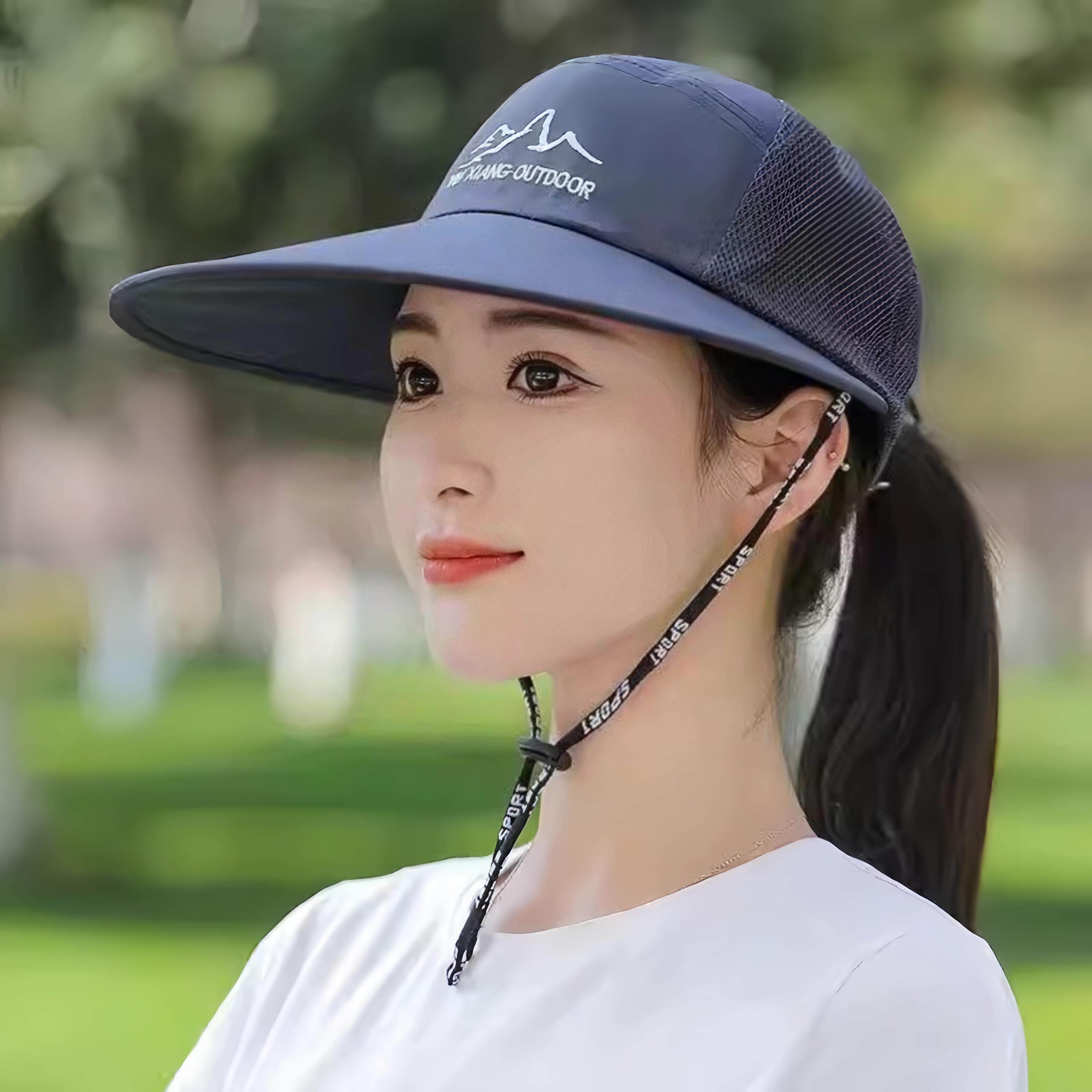 防晒帽透气女士夏季骑行大帽檐太阳防紫外线女款时尚大沿遮阳帽子