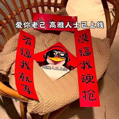 爱你老己2026马年抽象春联门贴