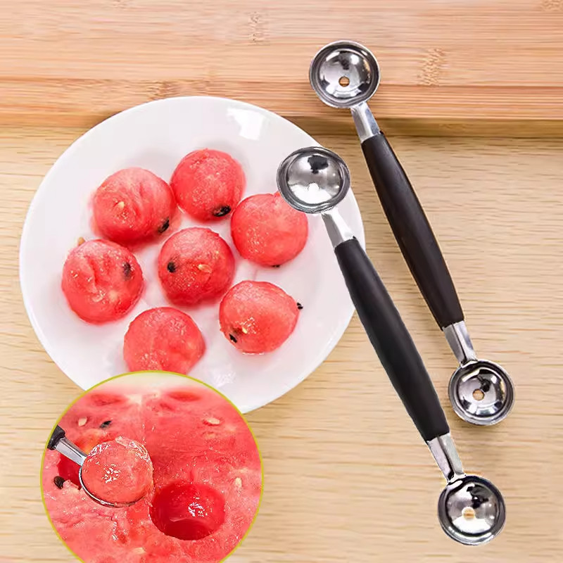 不锈钢双头挖球器水果球