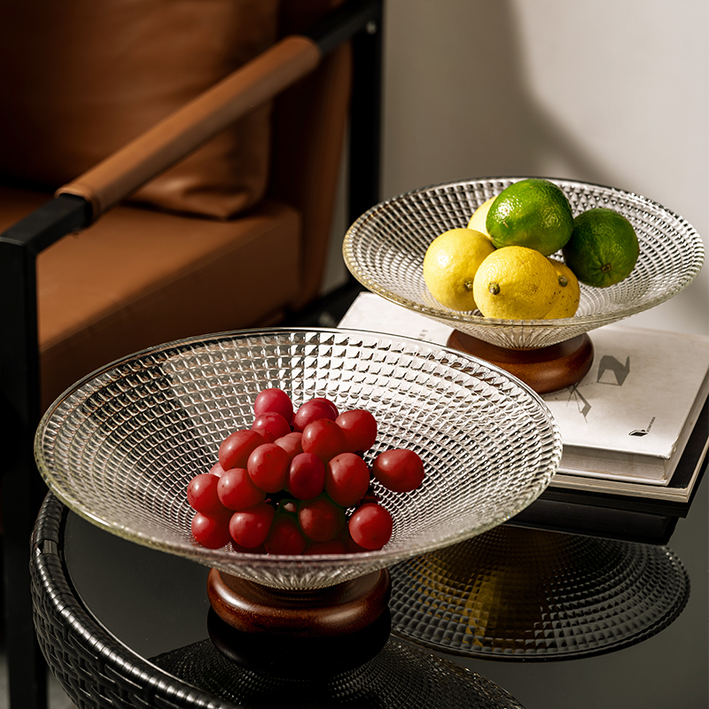 玻璃水果盘轻奢高档坚果干果糖果