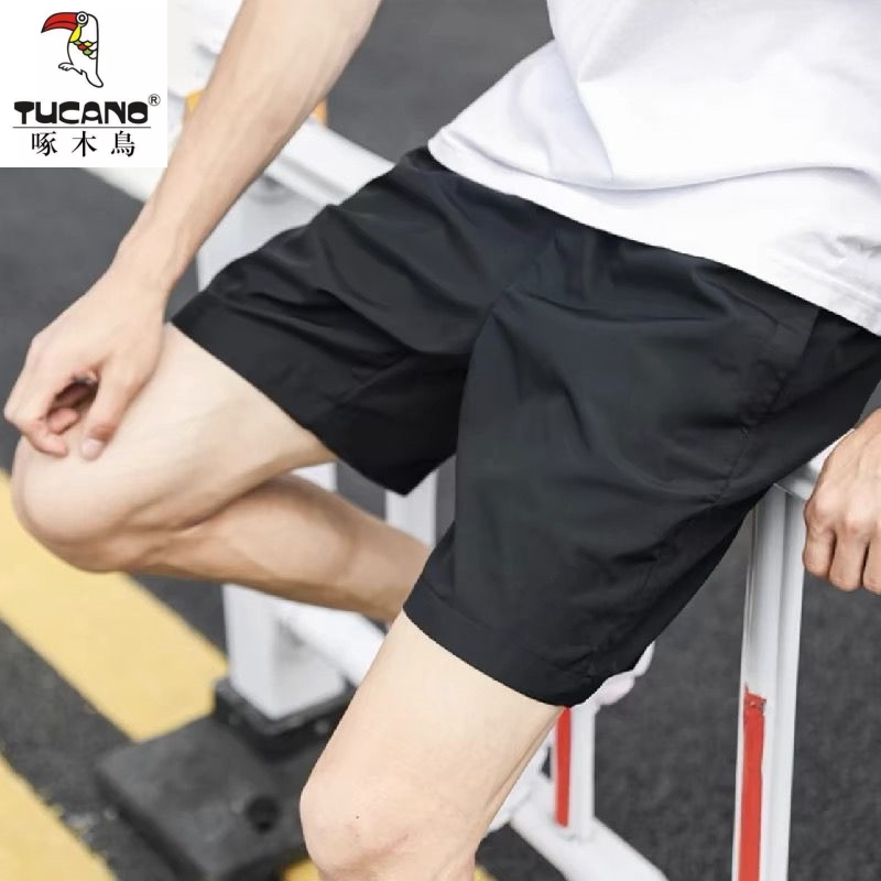 冰丝短裤男裤夏季薄款速干裤宽松运动裤加大休闲裤大码五分裤裤子