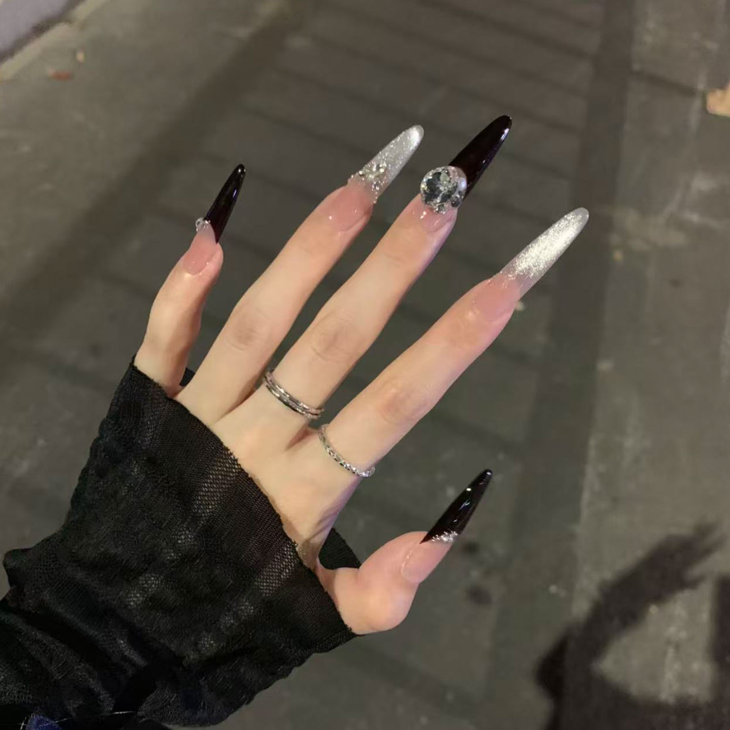 焦糖法式秋冬显白手工穿戴甲