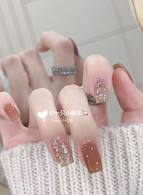 FUYU-NAIL秋冬爆闪裸色穿戴甲