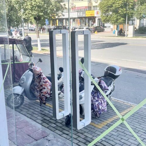 KTV地弹簧新款黑色门把办公室金色无框门商场大门拉手无框包厢