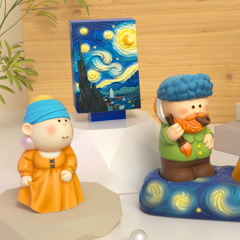 3d艺术家手办模具潮玩diy梵高星