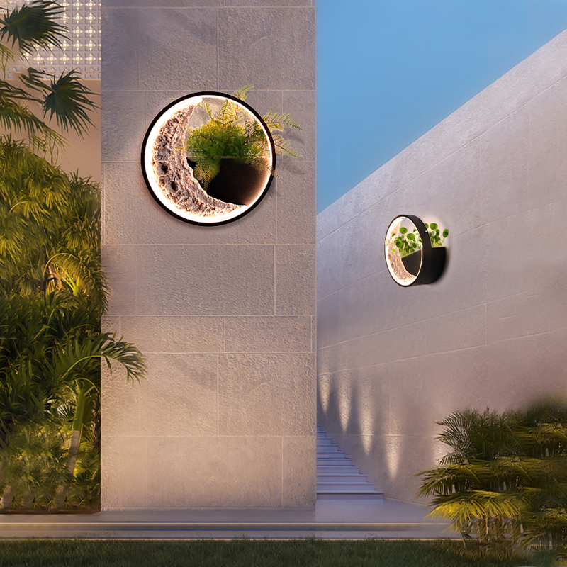 太阳能防水壁灯月牙花架壁灯