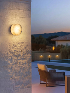 外墙灯户外防水雪花大理石别墅庭院花园户外露台灯自建房间庭院外