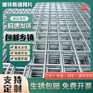 镀锌铁丝围栏铁网格网养殖鸡狗笼钢丝电焊网片加粗建筑隔离防护网