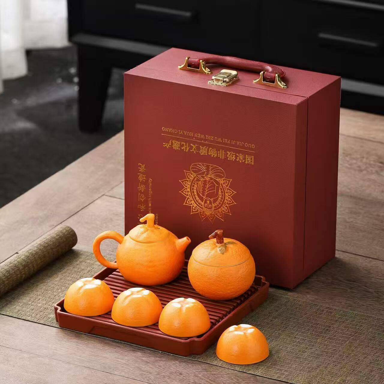 商务茶具伴手礼定制logo