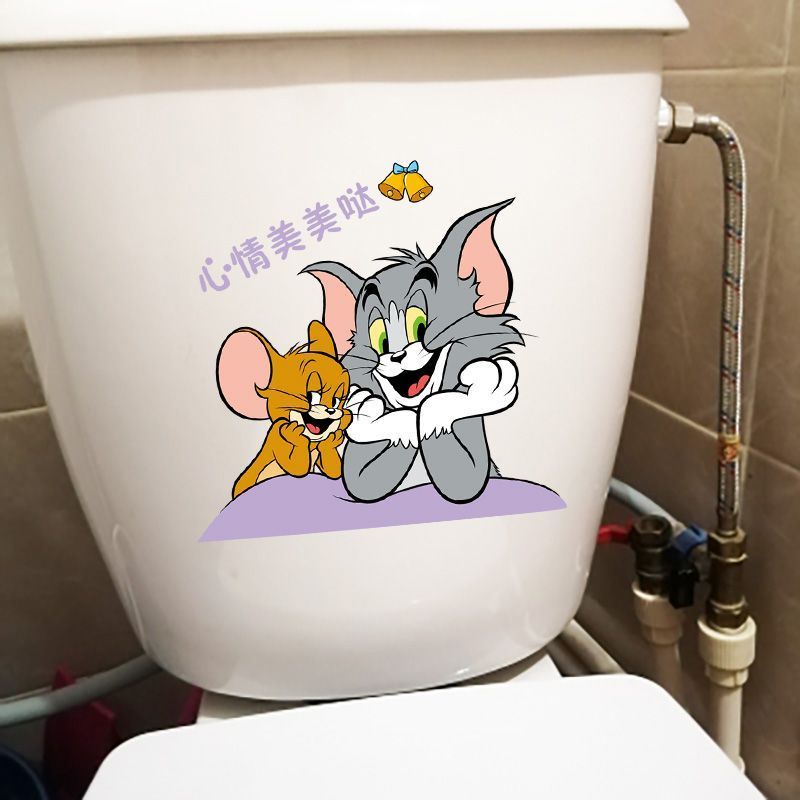 猫和老鼠创意个性防水马桶贴