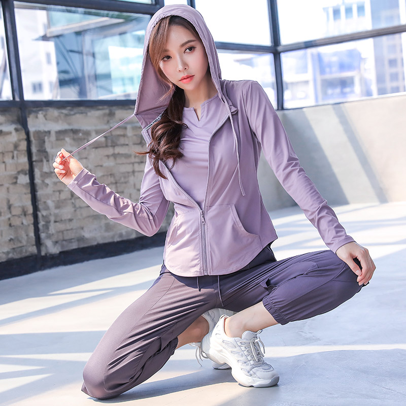 高级感瑜伽服女套装晨跑步运动服