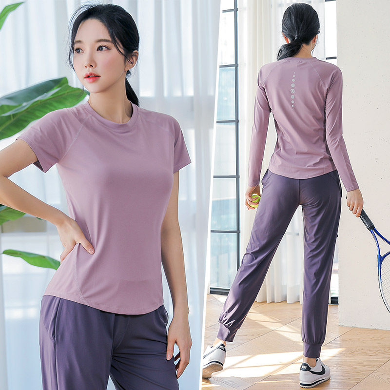 专业跑步运动套装女春秋季户外速干健身高级感瑜伽服晨跑服训练衣