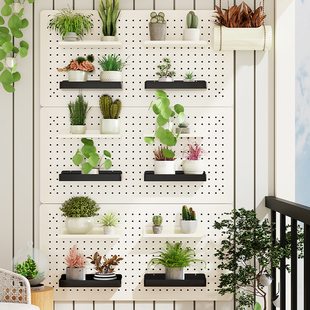 阳台花架不占空间洞洞板置物架绿植架墙壁墙面苔藓多肉花草展示架