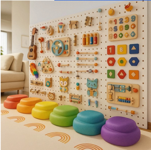 忙碌板洞洞板蒙氏早教同款教具