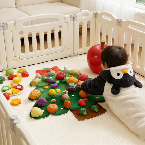 水果切切乐毛毡板蒙氏早教