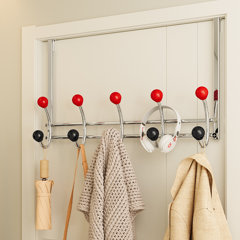 门后挂钩免打孔挂衣架浴室置物架门后背挂钩门上加长挂衣钩,收纳整理,挂门置物架,淘宝优惠券,粉丝福利购,淘宝优惠卷