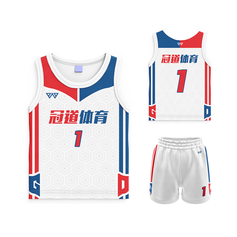 八尺儿童免费定制速干透气篮球服