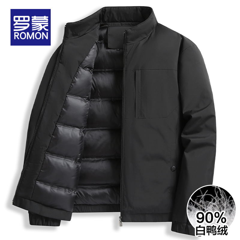 罗蒙基础大众立领常规羽绒服
