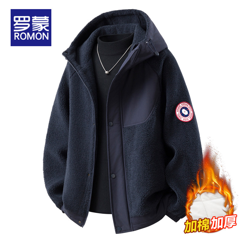 罗蒙连帽秋冬宽松夹克