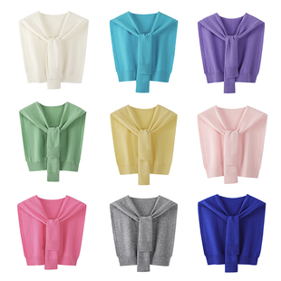 秋季新品100%纯羊毛针织披肩纯色男女通用外搭肩潮