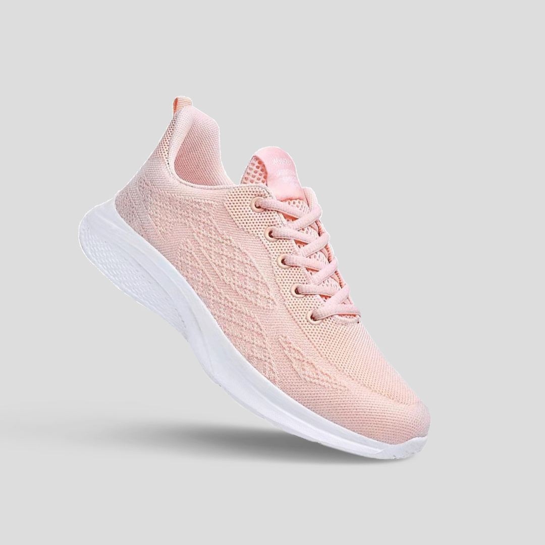 四季款飞织透气休闲鞋女款慢跑鞋