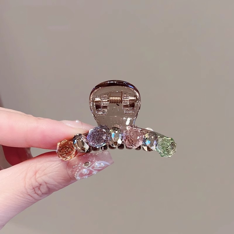 小号抓夹高级感水晶彩钻发抓