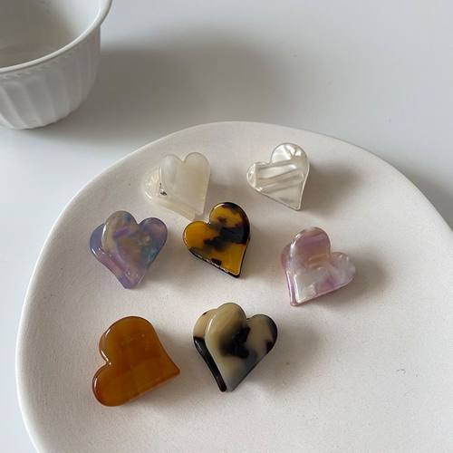 lik心!糖果色爱心抓夹可爱百搭